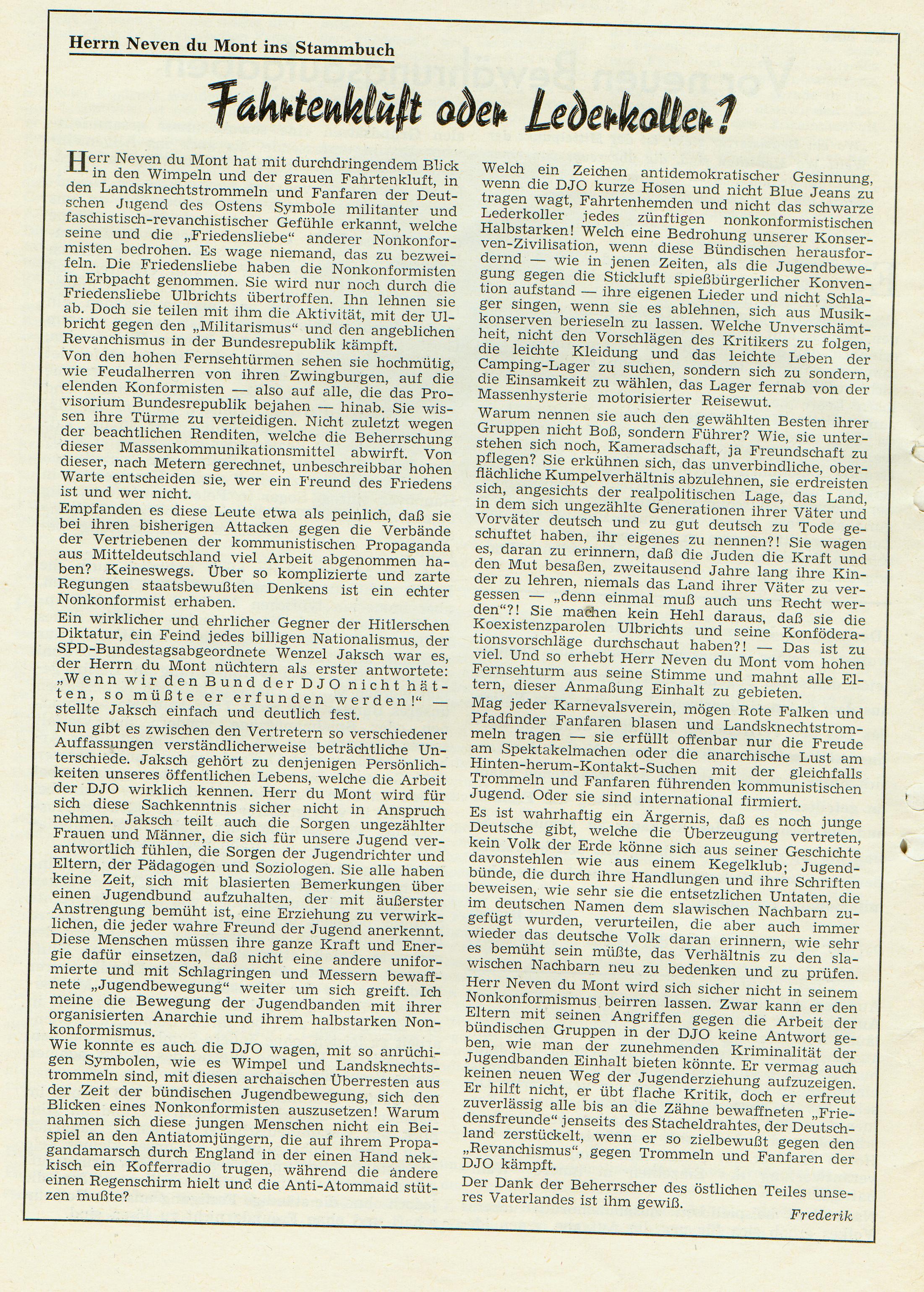 Der Artikel im Pfeil