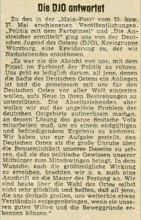 Leserbrief in der Mainpost