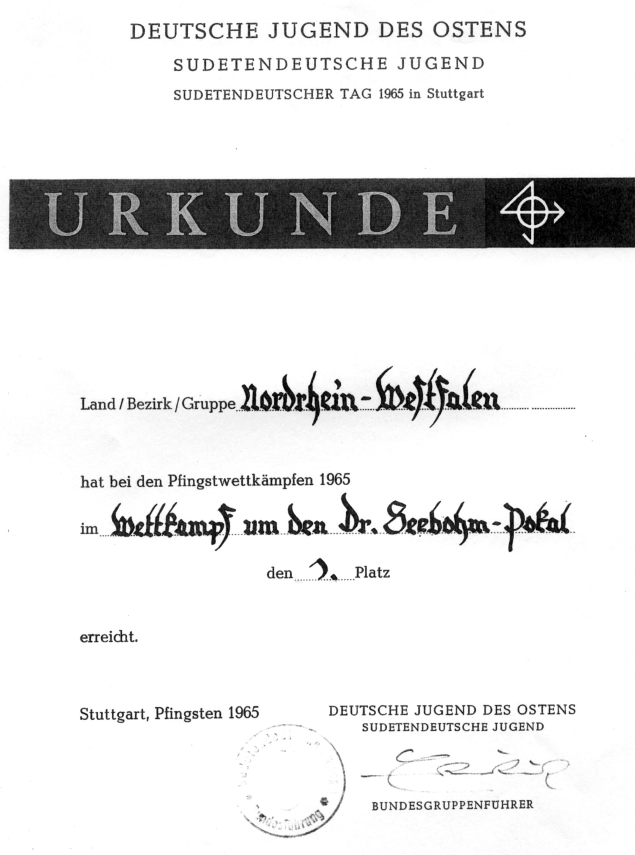 Wettkampf um der Dr. Seebohm-Pokal