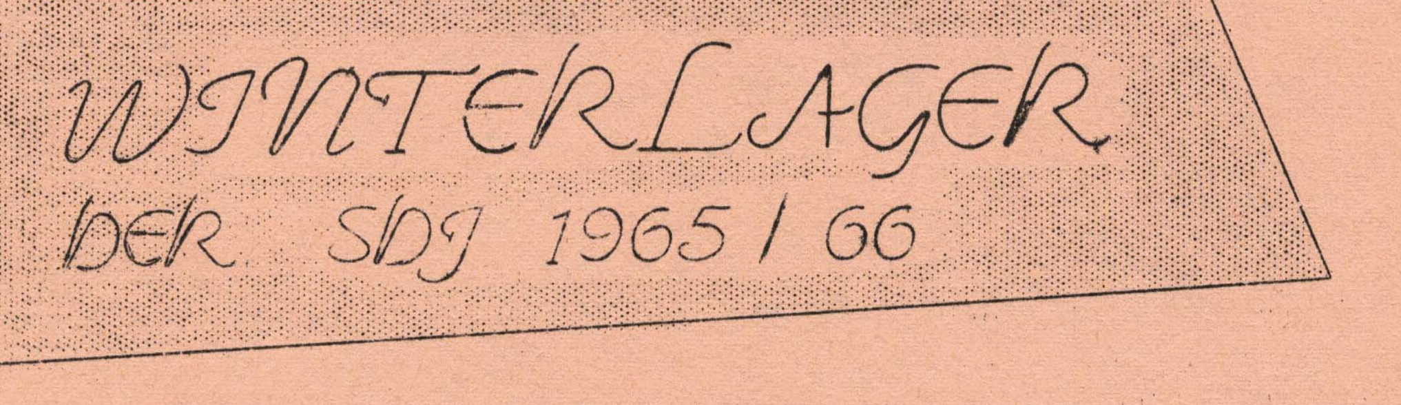 Winterlager der SdJ 1965/66