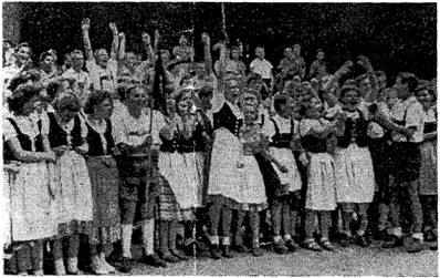 Die jubelnden Sieger, die Sandhosen