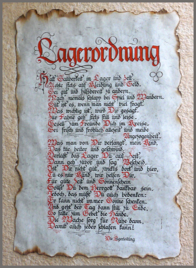 Das DJO Landesheim, die Lagerordnung