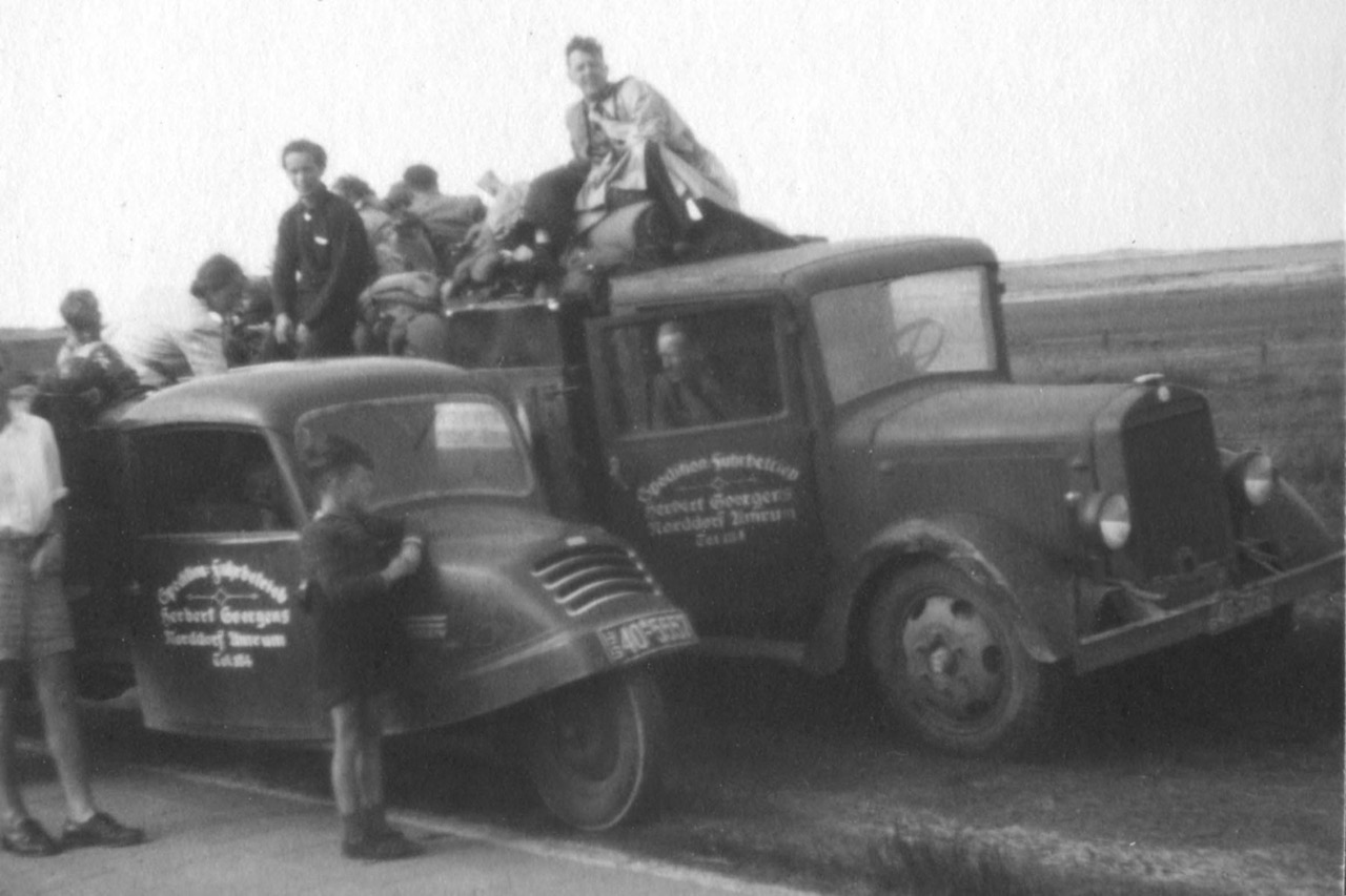 Transport mit Auto 1952