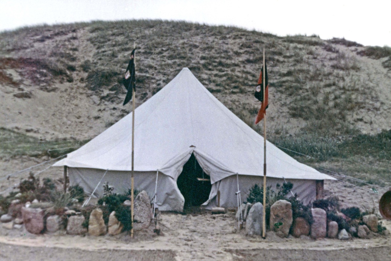 Zelt mit Vorplatz, Jungenschaftslager 1954